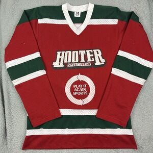 Vintage‎ Hooter Sportswear Hockey Jersey Red Play It Again Sports Size XL
